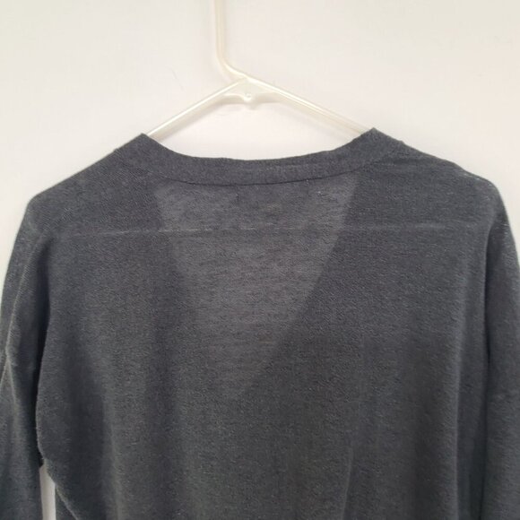 Michael Michael Kors Women's  Knit Linen blend Button Up Cardigan Gray Size S - Picture 5 of 8